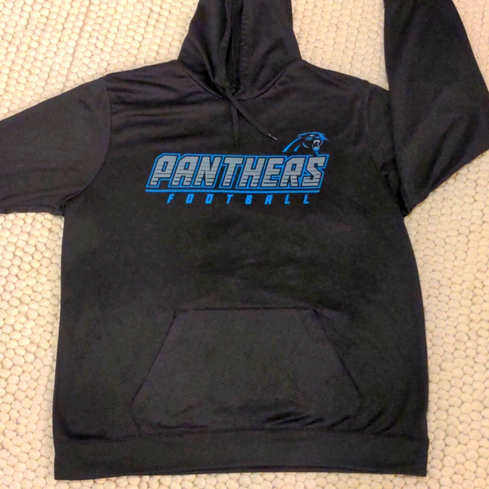 Men's Carolina Panthers Football Black Pullover Hoodie, XXL